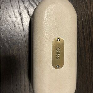 Chloe Cream and Gold Eyewear Case